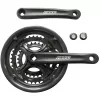 Шатуны NECO NSA-3003 28/38/48T, алюм, 170мм, чёрный