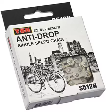 Цепь для велосипеда 1 скорость, YBN S512H, 1/2"*1/8", 112 звеньев