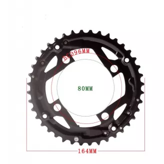 Звезда передняя Prowheel, 40T, 4 отв, 96 bcd, сталь, 9-10 ск