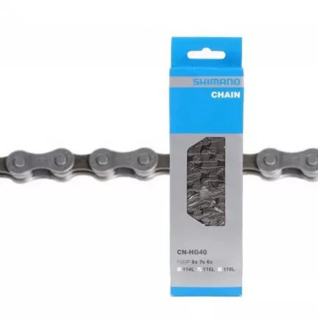 Цепь для велосипеда 6, 7, 8 скоростей, Shimano CN-HG40, 116 звеньев, с замком