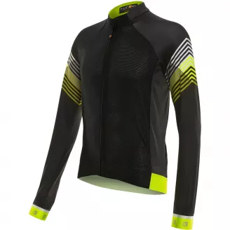 Велофутболка SORRENTO J-830-L с длин.руковом Black/Yellow Men Elite LS Summer черно-неоновая L