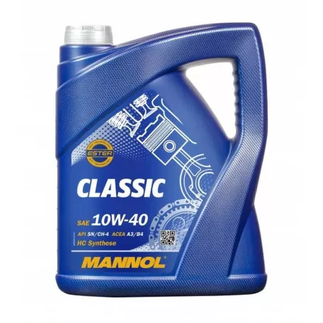 Масло моторное MANNOL Classic 7501 10W-40 SN / CH-4 ESTER, 5л.