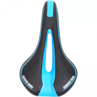 Седло SD-69AZ31, 280x145 мм, черное с синей полосой