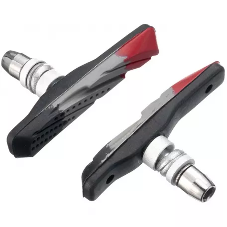 Колодки тормозные, ALHONGA HJ-741.13T13, V-Brake, всепогодные, цвет чёрный, серый, красный