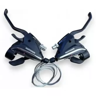 Манетка/тормозная ручка Saiguan KD-66, 7 ск, черная, 2000 мм трос