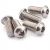 Винт, р-р М5 х 10 мм ISO7380-1, нержавеющая сталь, цвет серебристый