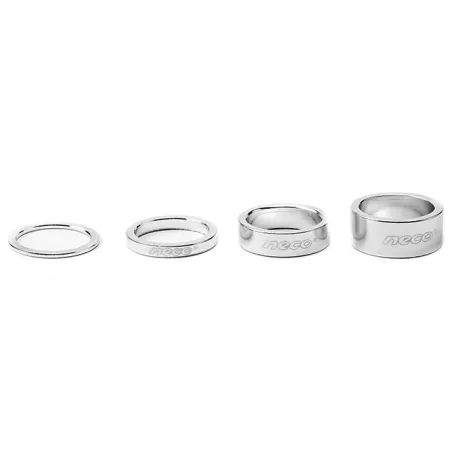 Проставочное кольцо 2 мм, NECO, AS3602-S, для 1-1/8", серебристое