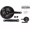 Шатуны Favorit, JH-S203, Al, 42/34/24T 170мм, черный