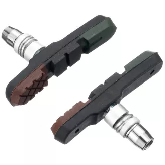 Колодки тормозные, ALHONGA HJ-748.13T13, V-Brake, всепогодные, цвет коричневый, чёрный, зелёный