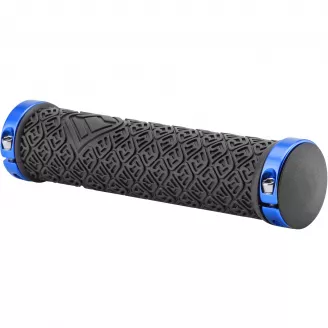 Грипсы XH-G116BL 135 мм чёрные, синие кольца