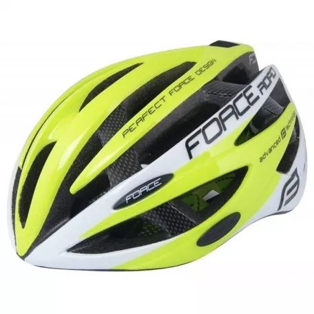 Шлем, FORCE ROAD, L - XL, цвет салатовый, белый