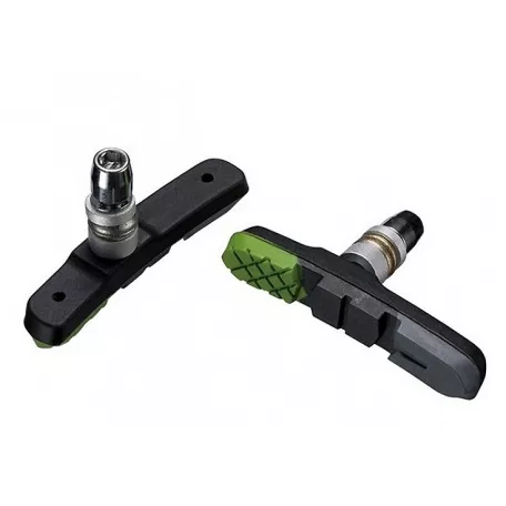 Колодки тормозные, HB57-18GB, для V-Brake, всепогодные, цвет зеленый, черный, серый
