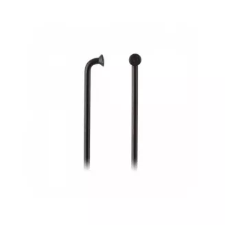 Спица 188 мм, 2, 5 мм, оцинк. сталь, чёрн., с ниппелем (заднее e-Alfa)