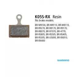 Колодки тормозные Shimano K05S, полимер