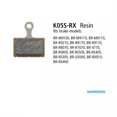 Колодки тормозные Shimano K05S, полимер