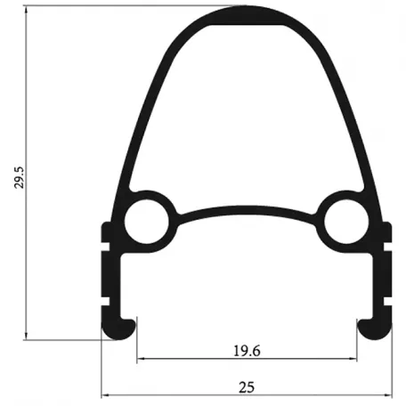 Обод 26", YKL-D1, под V-brake, 36H, серый, AV