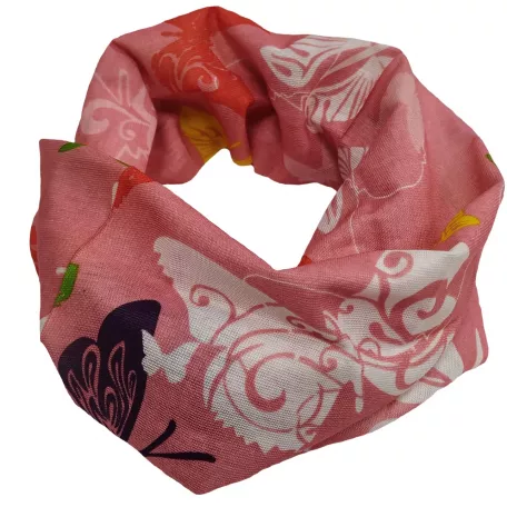 Бандана Magic Turban, BUTTERFLY, дышащий полиэстер с микрофиброй 24х48 см, розовая с бабочками