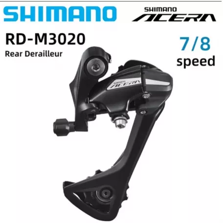 Переключатель задний Shimano Acera, RD-M3020, SGS, 7-8 ск, черный