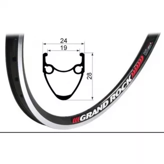 Обод 26" REMERX GRAND ROCК (36H, AV, чёрный)