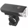 Фонарь передний, HaiWei HW160123A (XC-104A), 3 LED, цвет черный