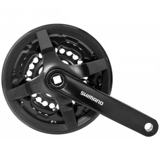 Система Shimano Tourney, TY301, 170мм, Кв, 48/38/28, с защитой, черн