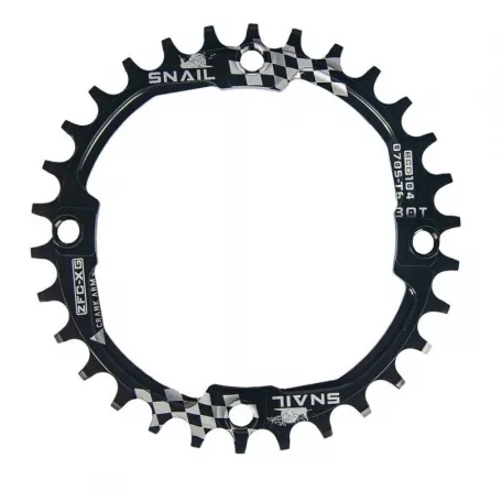 Звезда передняя AL Snail, Narrow Wide, 30T, 4 отв, 104 pcd, чёрная