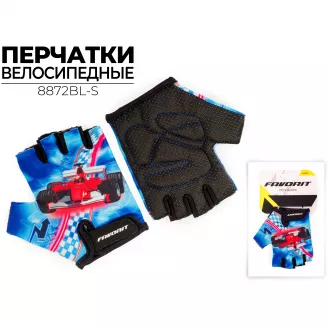 Перчатки детские FAVORIT лайкра "тачки", S, цвет синий, красный
