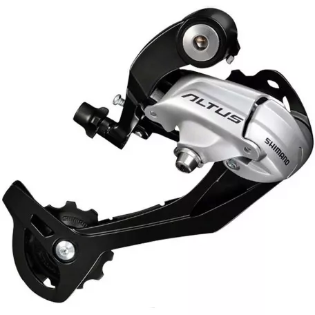 Переключатель задний Shimano Altus, RD-M370, SGS, 9 ск, серебристый