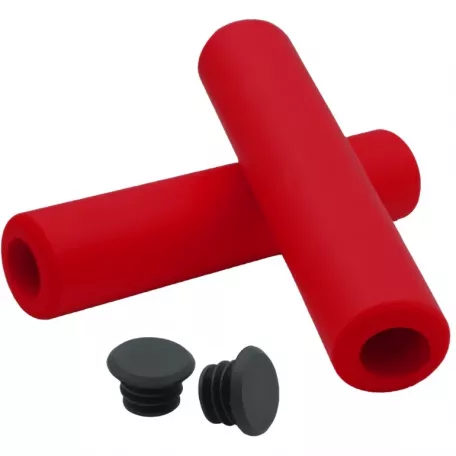 Грипсы SKILL SILICO NBR 125мм, цвет красный