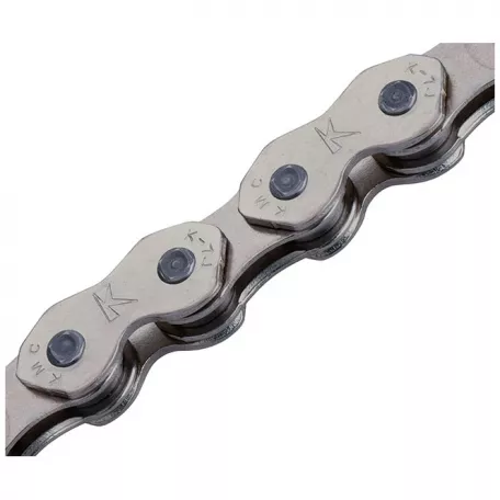 Цепь 1 скорость, KMC K1-N, BMX, 112 звеньев, с замком, цвет серебристый