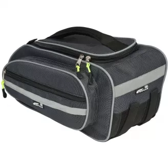 Сумка на багажник ДЖАСТ-3 (Course), со светоотр. полосой, цвет серый