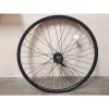 Колесо 26, переднее, обод черный YKL-D24, втулка черн. 6 б. QR, спицы сталь
