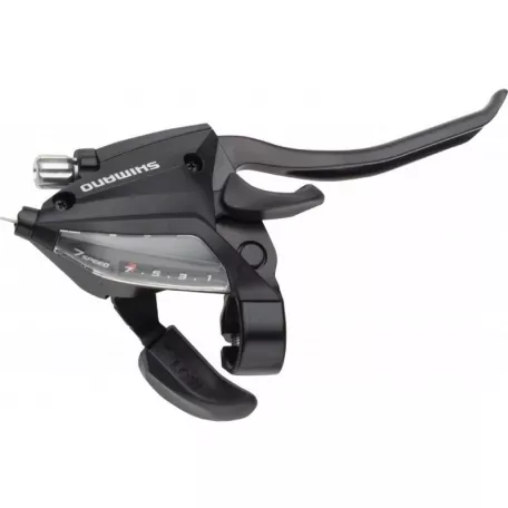 Манетка/тормозная ручка Shimano Tourney, ST-EF500, 7 ск, черная, трос