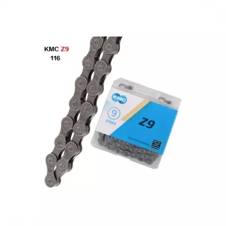 Цепь для велосипеда 9 скоростей, KMC Z9, 116 звеньев, с замком