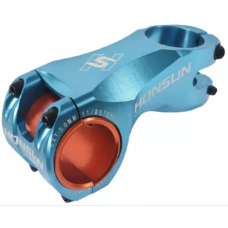 Вынос руля HONSUN, A-head, 28.6 х 31.8-35 х 70 мм, -17°, AL, синий