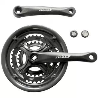 Шатуны NECO NSA-3002 24/34/42T, алюм, 170мм, чёрный