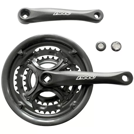 Шатуны NECO NSA-3002 24/34/42T, алюм, 170мм, чёрный