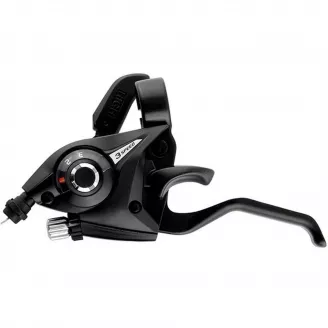 Манетка/тормозная ручка совм. с Shimano, 3 ск, черная, трос