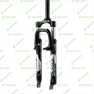 Вилка 24" ZOOM 386, 1-1/8" AHEAD, V/D, шток 200 мм, чёрная