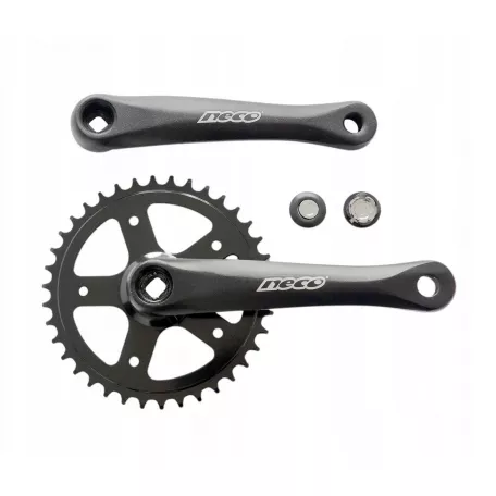 Шатуны NECO NSA-1005 38T, алюм, 170mm, 3/32, чёрный