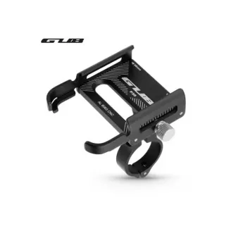 Держатель телефона GUB P30 на руль 22.2-31.8 мм, AL, чёрный