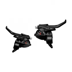 Манетки/тормозные ручки Shimano Tourney, ST-EF41, 3х7 ск, черн., тросы