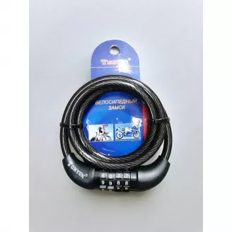 Замок велосипедный Tonyon, 10x1500 мм, кодовый