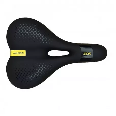 Седло DDK D391MF, MTB, цвет черно-серый, желтый