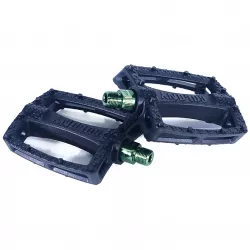 Педали COLONY, Fantastic Plastic, Nylon/Fibre Mix, 9/16", цвет чёрный, зелёный