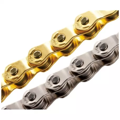 Цепь 1 скорость, KMC HL1-N, 100 звеньев, с замком, цвет серебристый