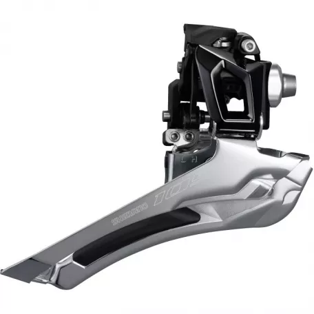 Переключатель передний Shimano 105, R7000, 2x11 ск, 50-53T, ниж. тяга, на упор, черн.