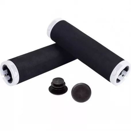 Грипсы (ручки на руль) Haiwei HW145210, длина 135 мм, чёрно-белые