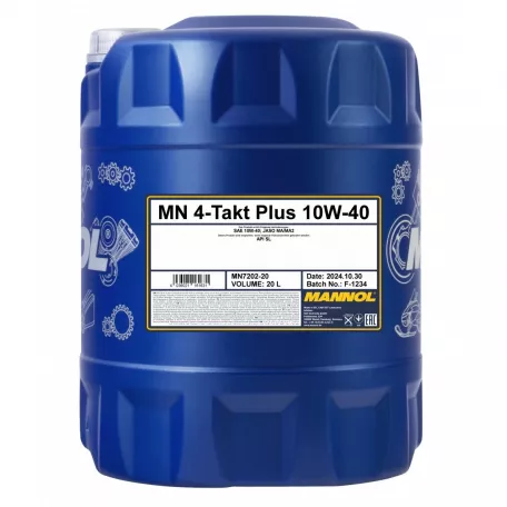 Масло моторное MANNOL 4-Takt Plus 7202 10W40, 20л.