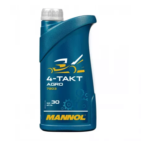 Масло моторное MANNOL для садовой техники 4-Takt Agro 7203 SAE 30, 1л.